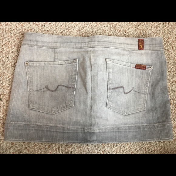 7 For All Mankind  Wrap & Ruffle Mini Skirt - Picture 2 of 6